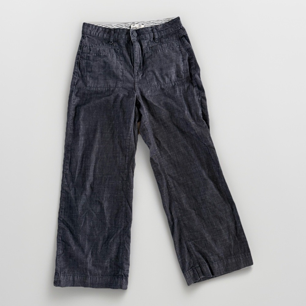 Roxy Black Chambray Wide Leg Jeans Womens‎ 27 Coastal Beachy
